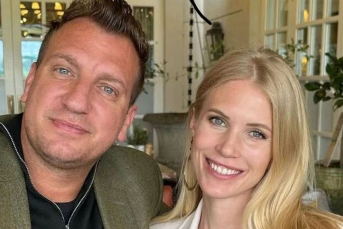 Maxi López junto a Daniela Christiansson.