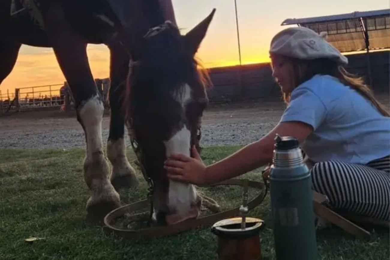 India Becerra tiene 7 años, vive en Córdoba y se volvió viral tras participar en un remate ganadero donde compró tres vacas junto a su papá.