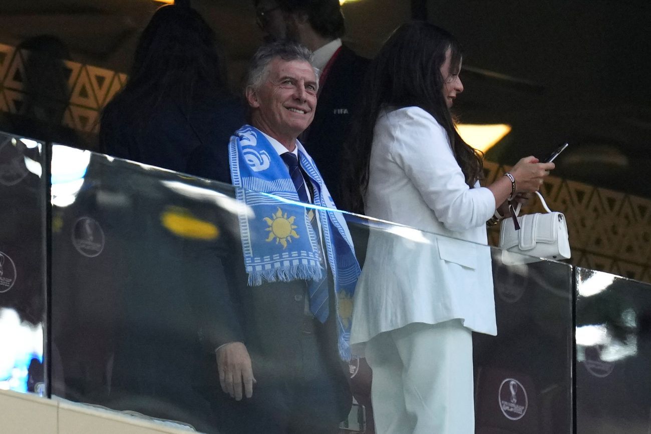 Mauricio Macri en Qatar, durante el Mundial 2022.