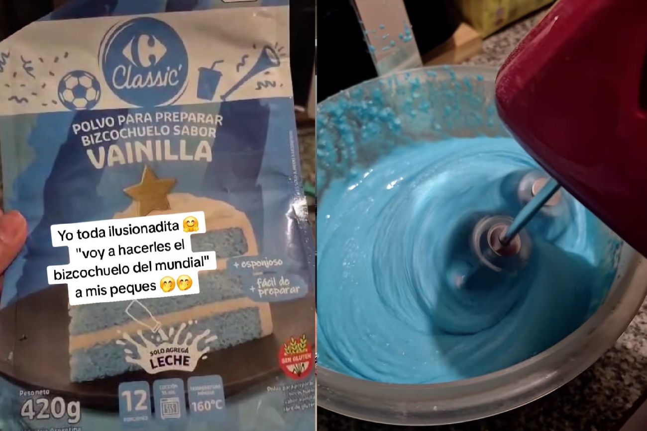 Quiso hacer una torta de la Selección para el Mundial y el mal resultado es viral: "Le pusimos ganas"