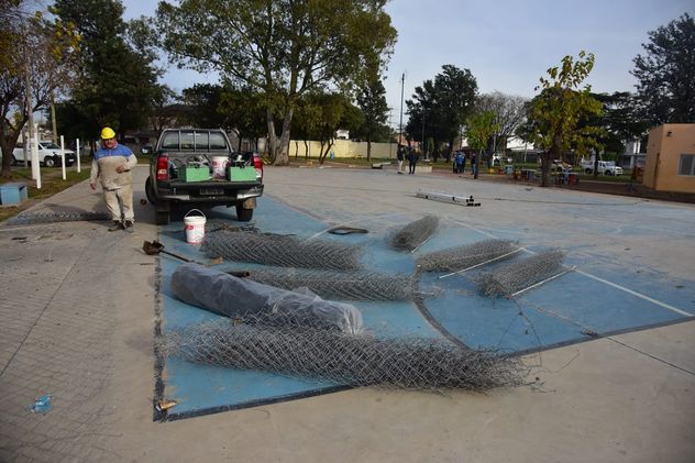 Polideportivo de barrio Los Álamos.
foto: José Hernández / La Voz