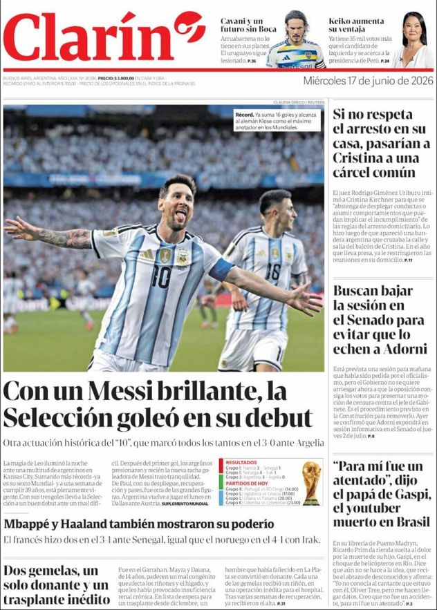 Las tapas para Lionel Messi.