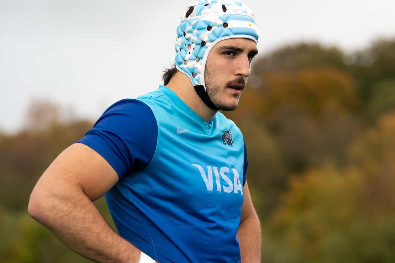 El cordobés Franco Molina, en un entrenamiento con Los Pumas.