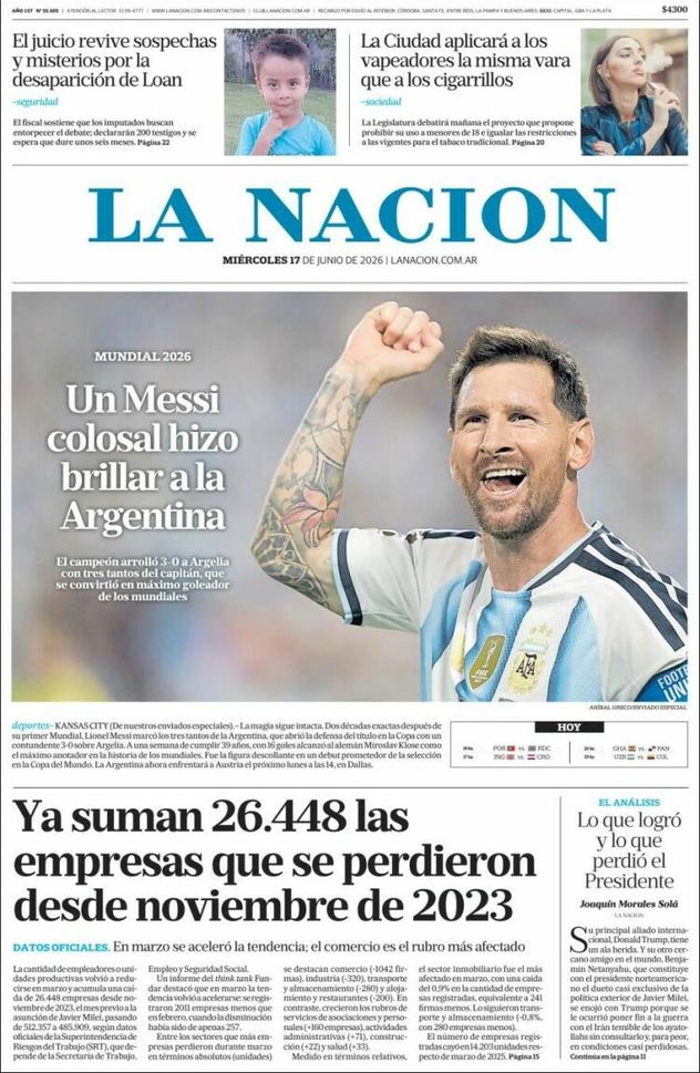 Las tapas para Lionel Messi.