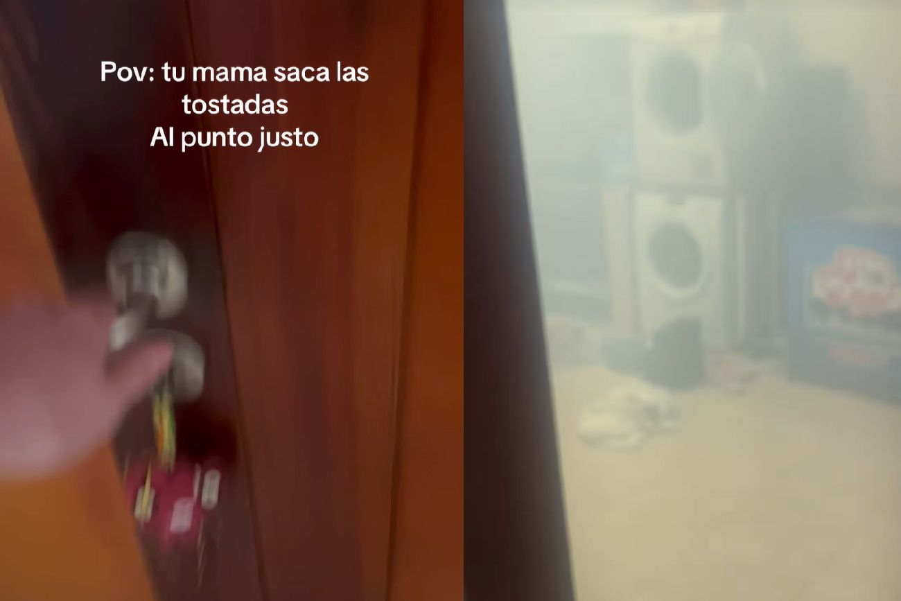 A su mamá se le quemaron las tostadas en el horno y encontró una nube de humo: el video
