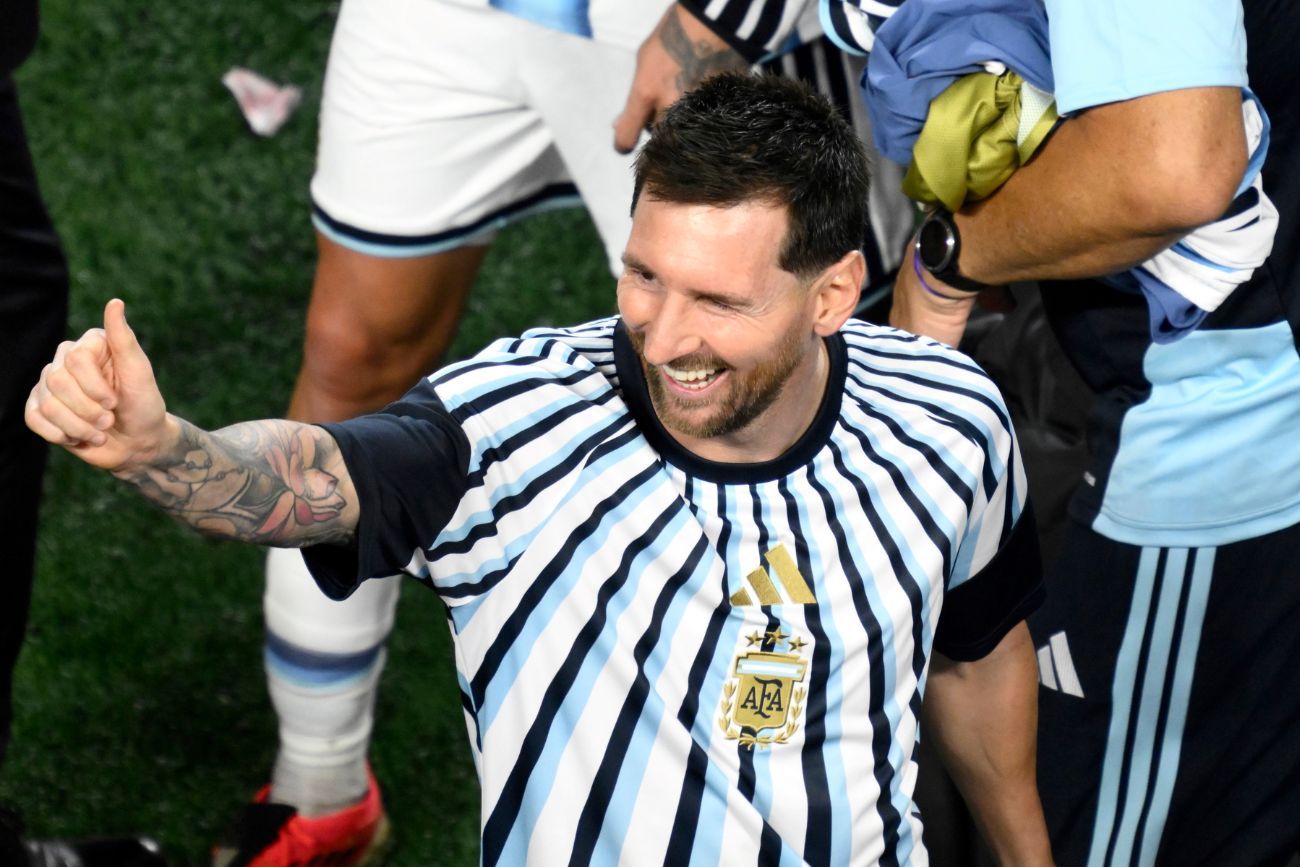 Lionel Messi, luego de la goleada de Argentina ante Argelia en el Mundial.