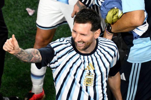 Lionel Messi, luego de la goleada de Argentina ante Argelia en el Mundial.