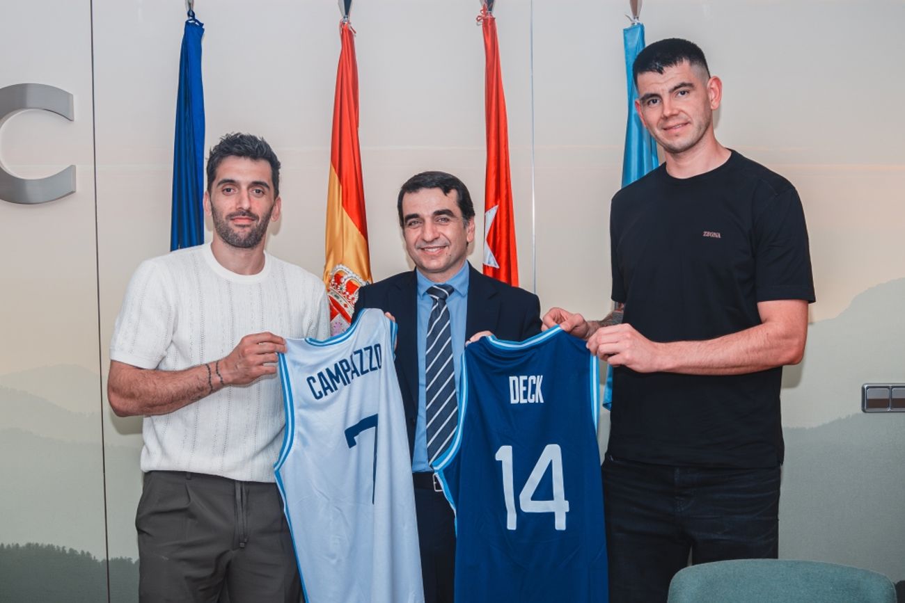 La CAB firmó una alianza con la Universidad Rey Juan Carlos de España. Estuvieron presentes el cordobés Facundo Campazzo y Gabriel Deck, de la selección nacional. (Prensa CAB)