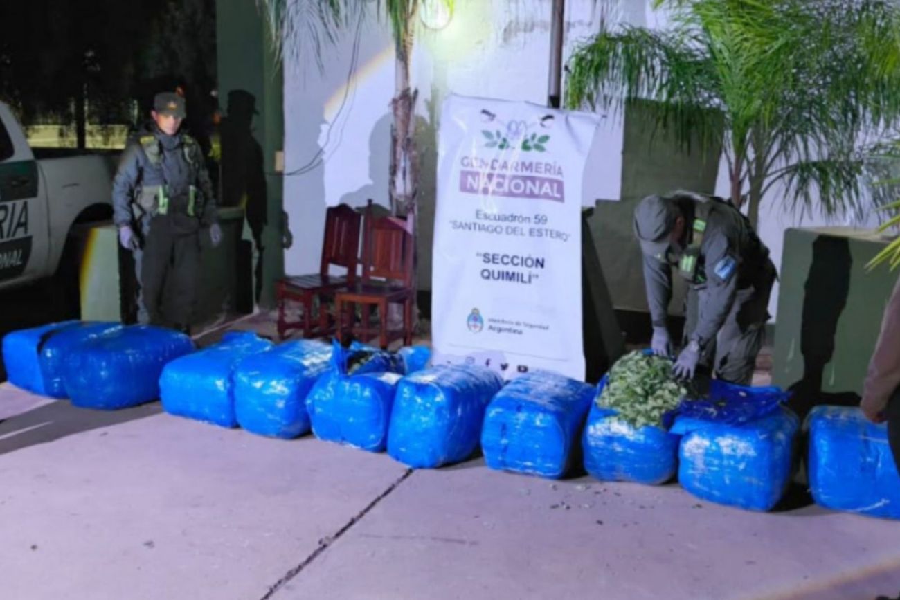 Santiago del Estero: fueron detectados con 768 kilos de hojas de coca cuando viajaban en un tour de compras que salió de Salta.