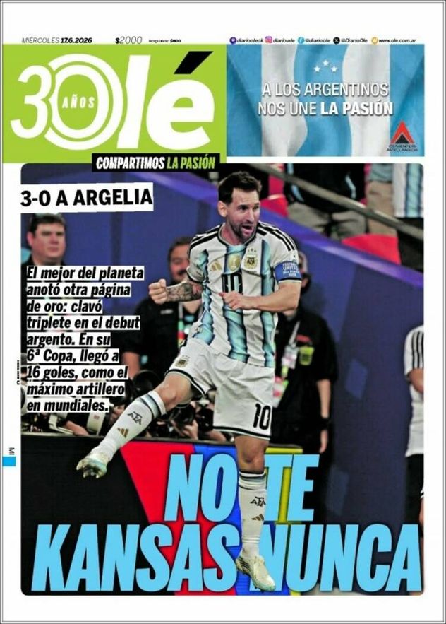 Las tapas para Lionel Messi.
