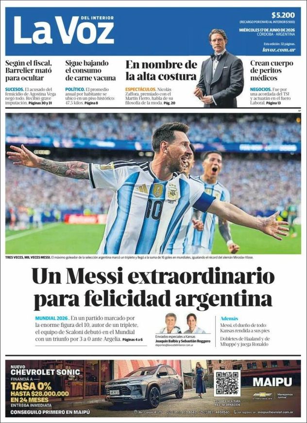 Las tapas para Lionel Messi.