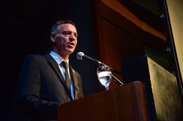 Cristian Martin, en el lanzamiento de Infinito Open, en el Auditorio de La Voz. (José Gabriel Hernández)