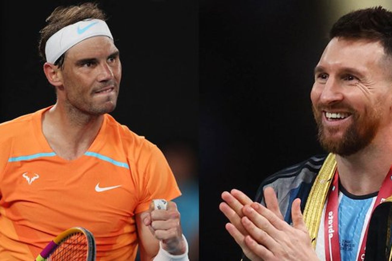 El guiño entre Nadal y Messi.