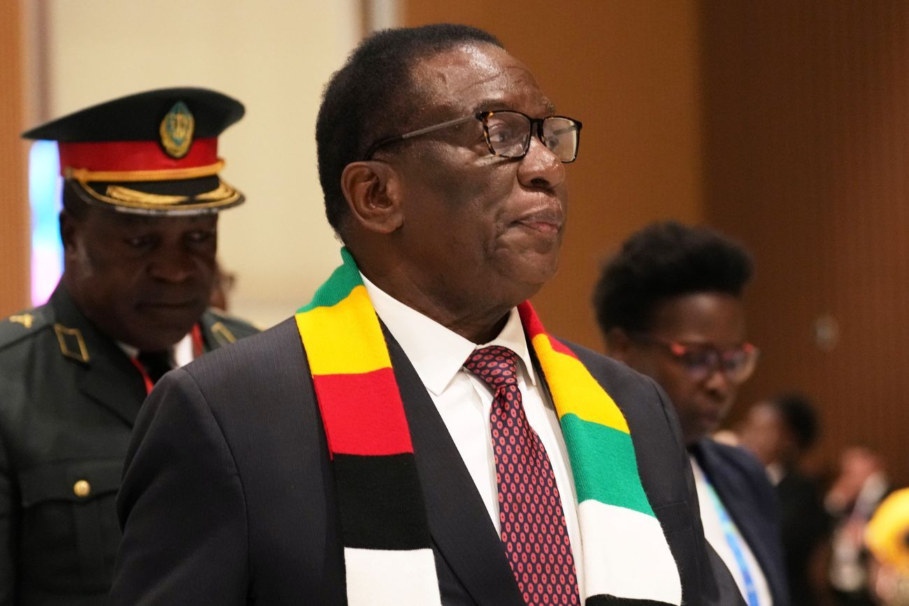 El presidente de Zimbabue, Emmerson Mnangagwa. (AP)