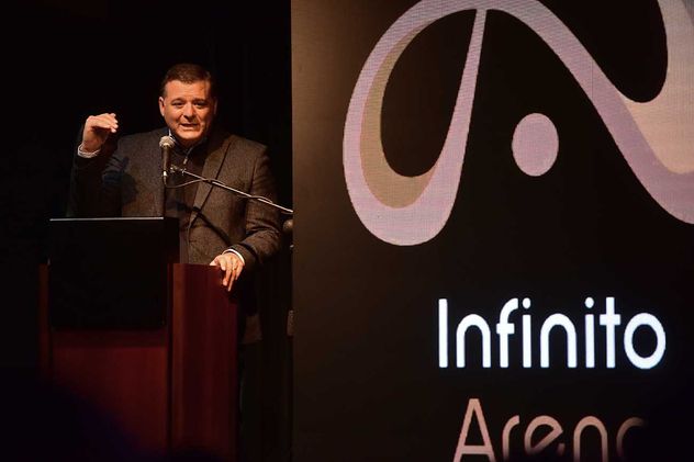 Darío Capitani participó del lanzamiento de Infinito Arena. (José Gabriel Hernández) 