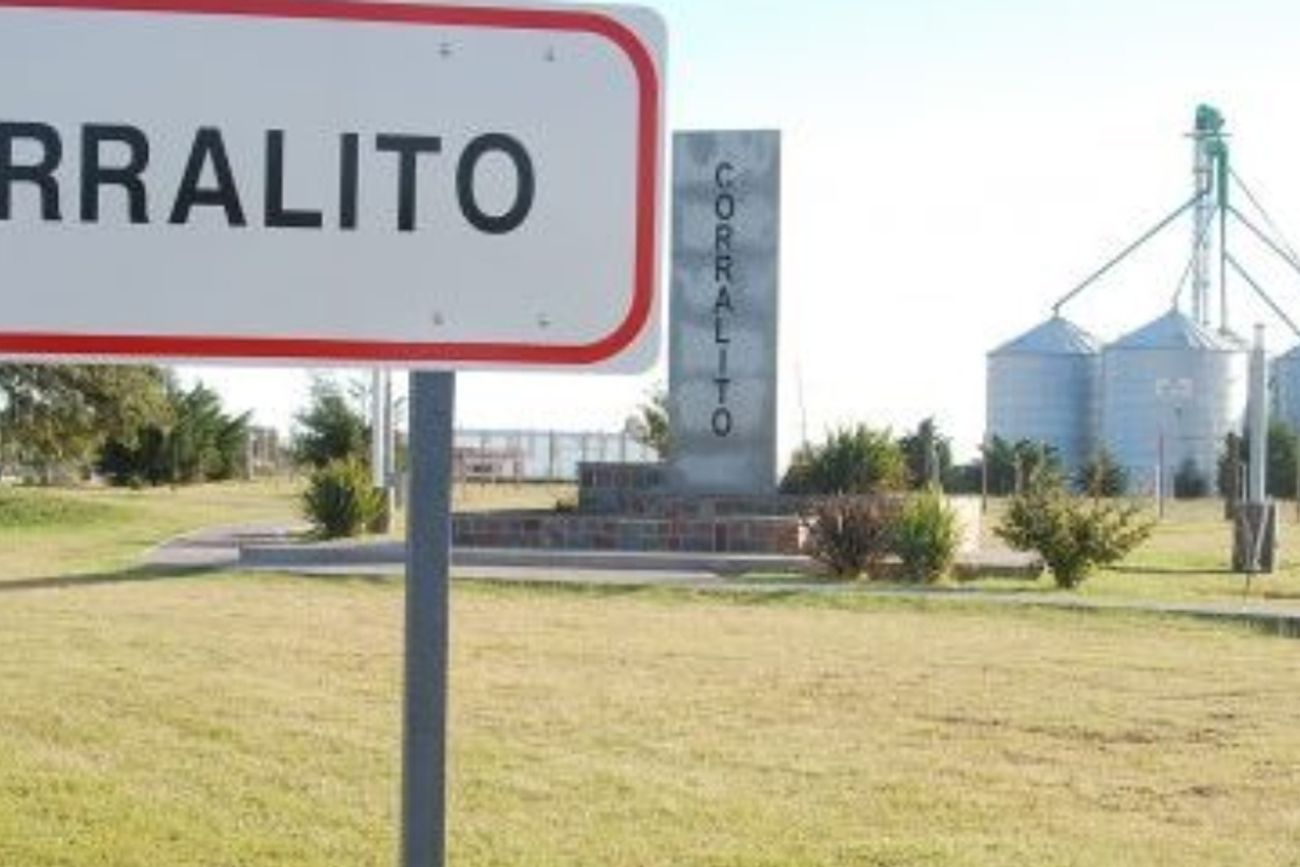Acceso a la localidad de Corralito, en el departamento Tercero Arriba.
