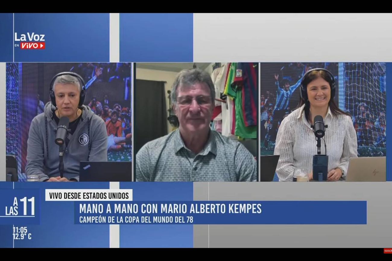 Mario Kempes en La Voz en Vivo.
