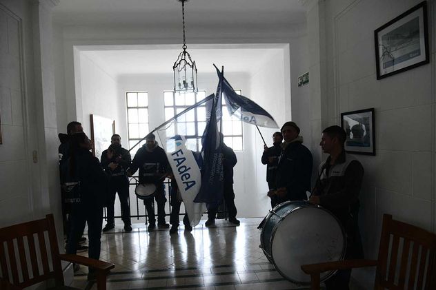 Protesta de los empleados de FADEA.