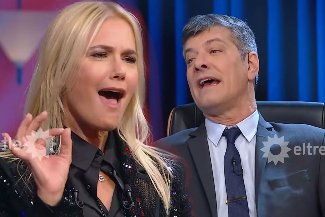 Valeria Mazza con Pergolini. Foto: captura pantalla.