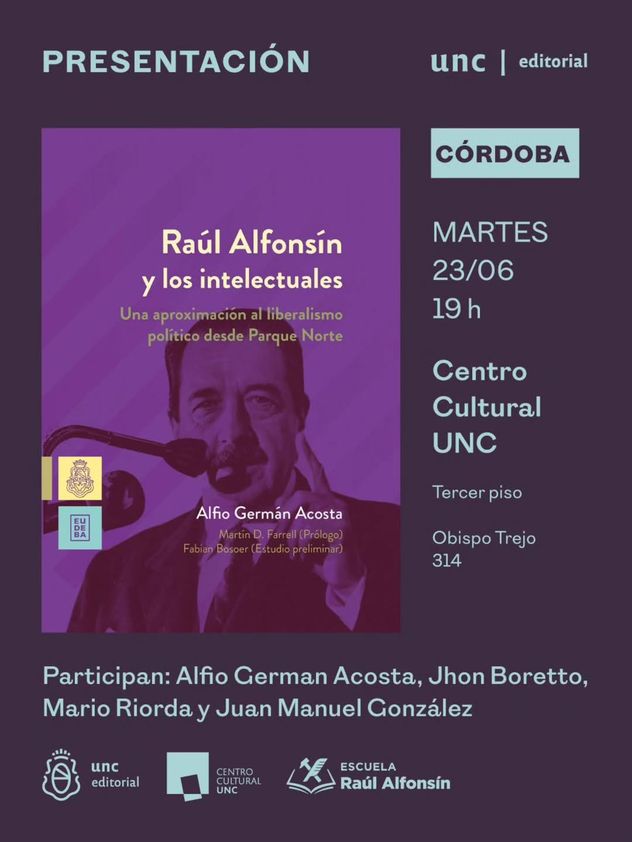 Libro "Alfonsín y los intelectuales", de Alfio Acosta.