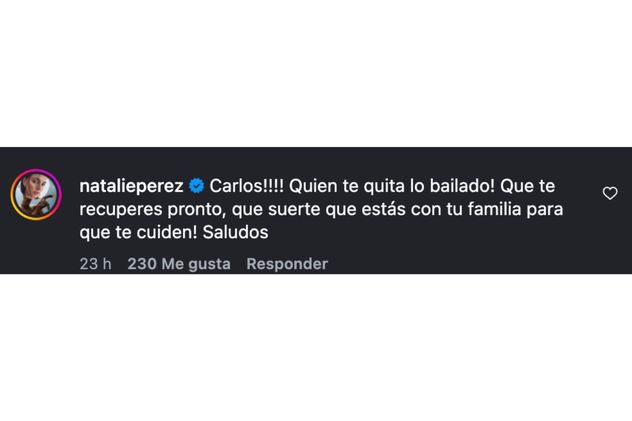 El mensaje de Natalie Pérez a Carlos Baute.