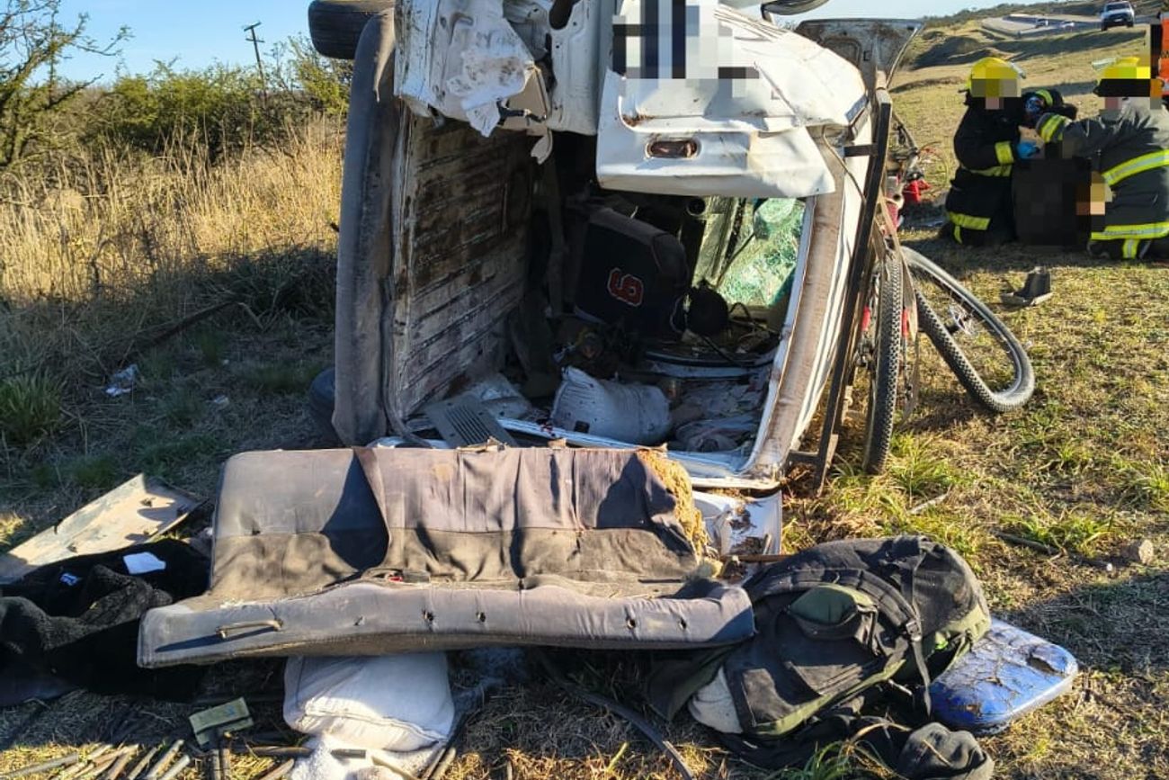 Córdoba: cinco personas heridas tras un vuelco sobre la ruta 36