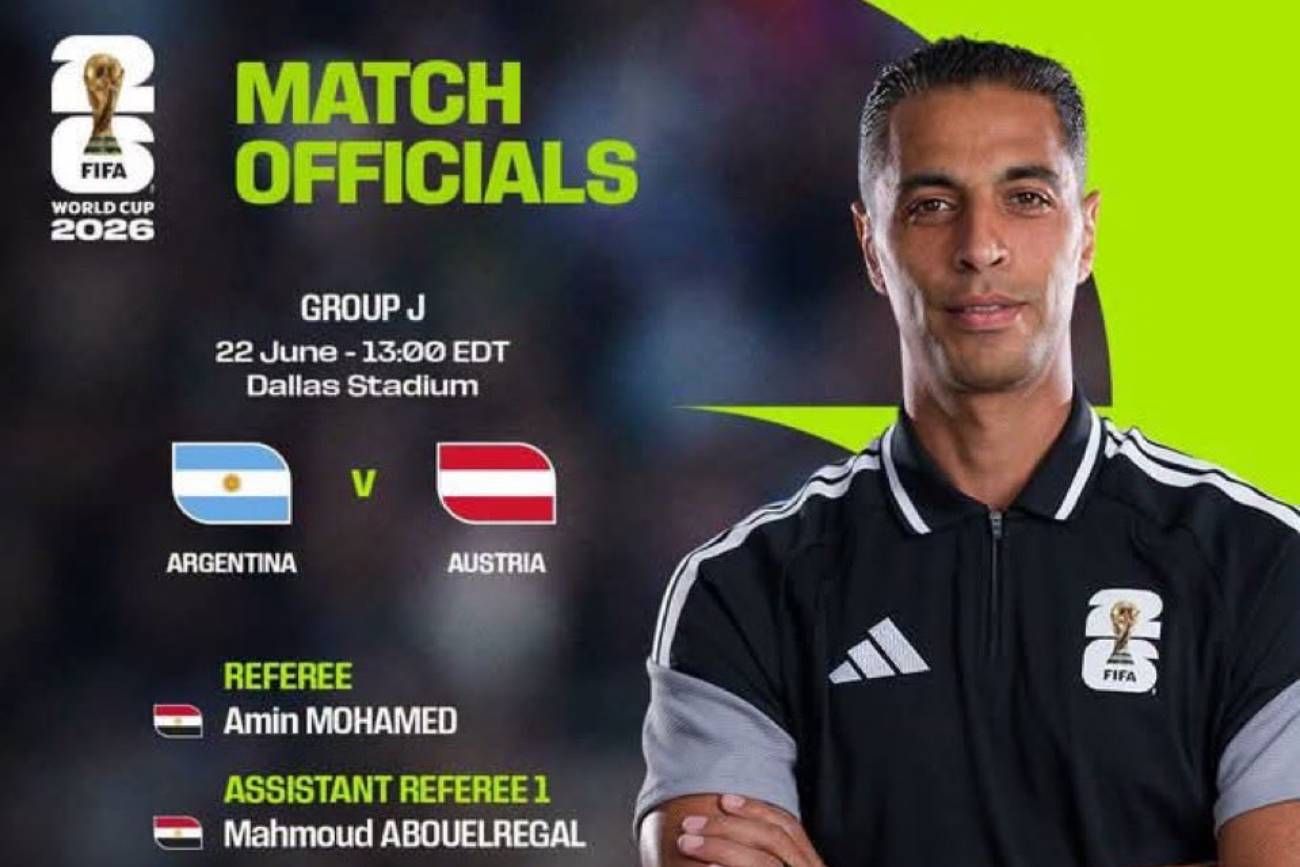 Amir Mohamed Omar, el árbitro de Argentina-Austria.