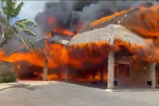 Incendio en un hotel de República Dominicana.
