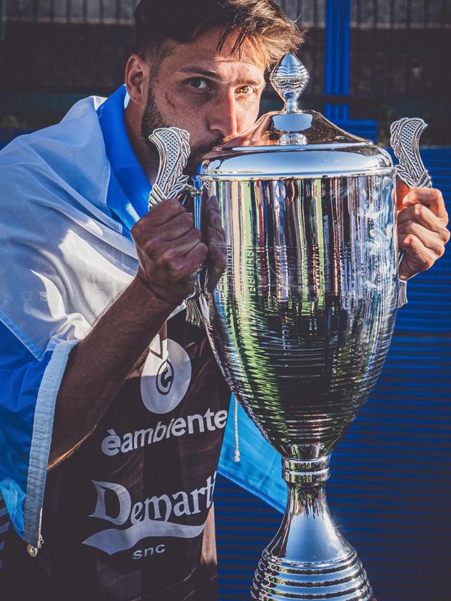 Diego Di Pietro, jugador cordobés y fanático de Belgrano.