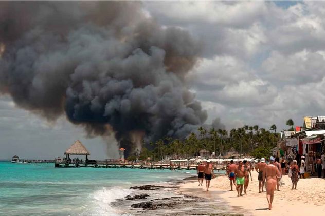 Incendio en un hotel de Bayahíbe.