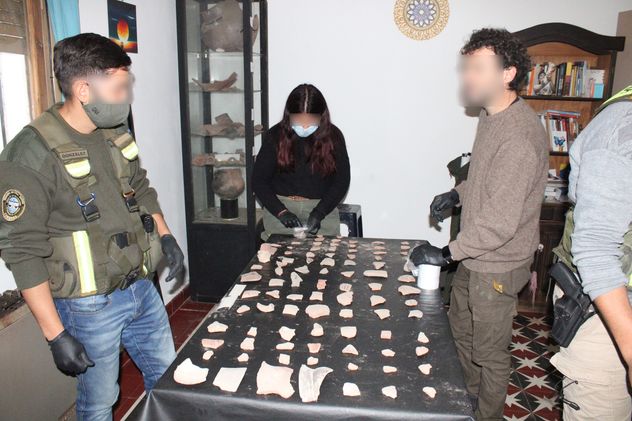 Las piezas secuestradas. (Gendarmería)