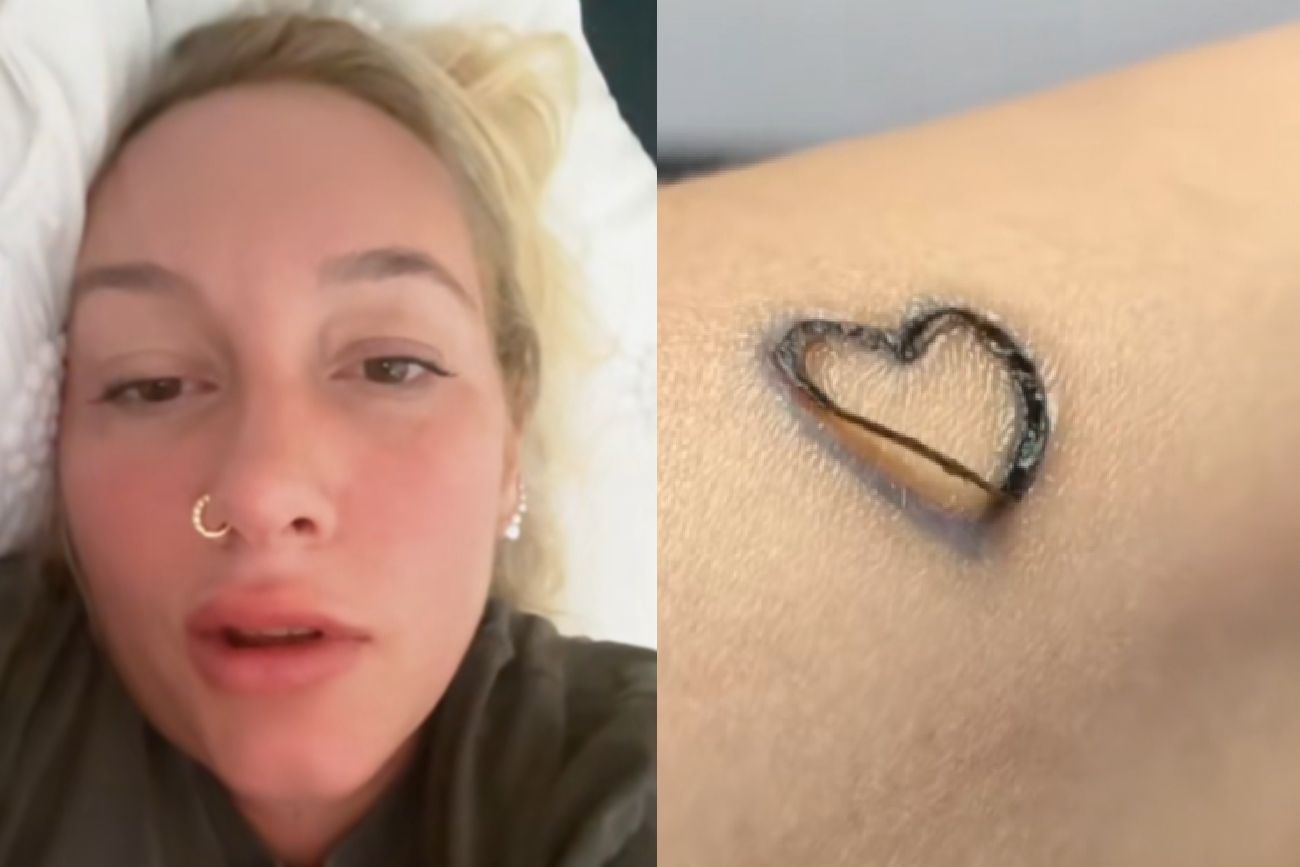 La tinta se le desprendió del cuerpo.