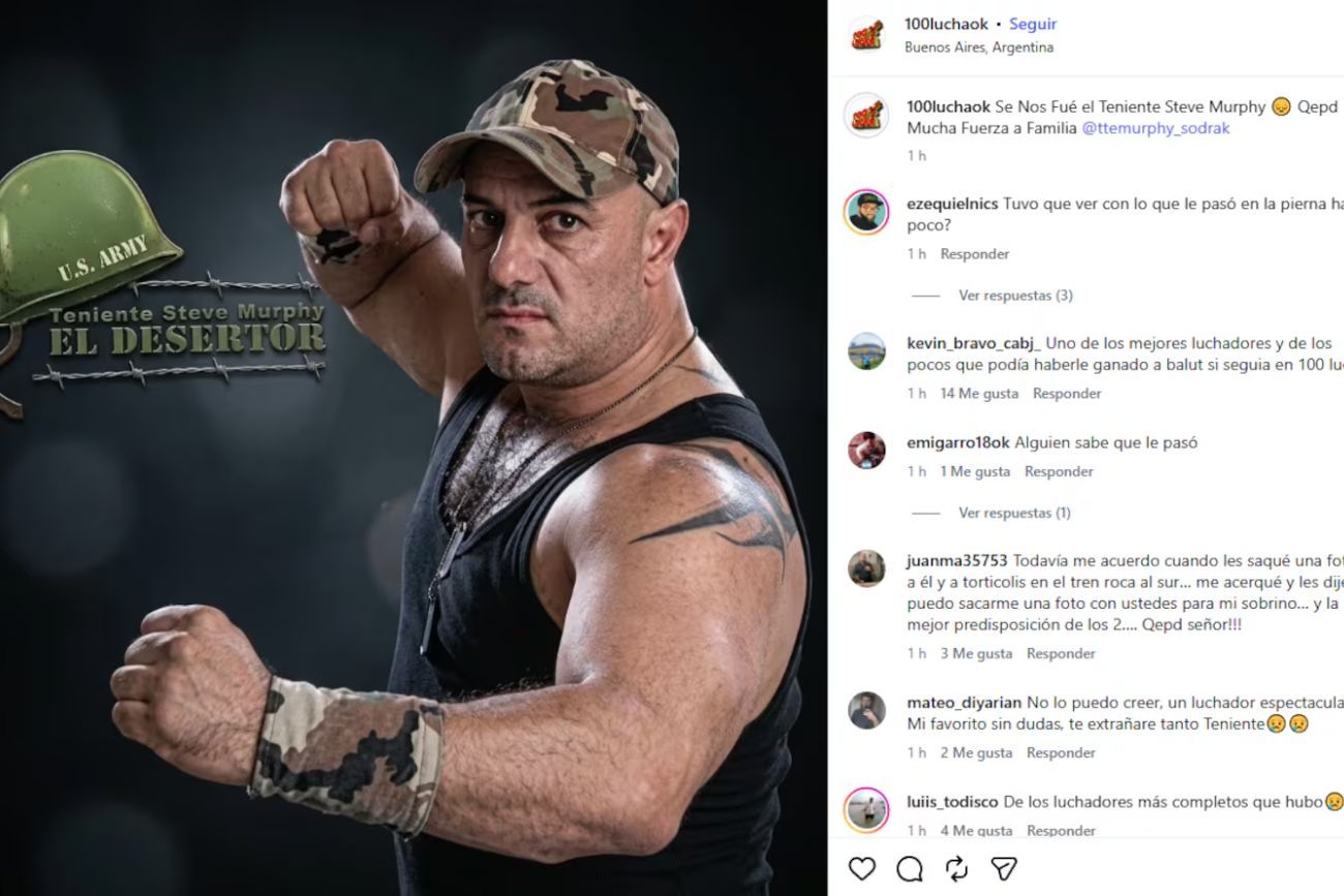 Murió Pablo Christian Mas Albert, el recordado "Teniente Murphy" de 100% Lucha