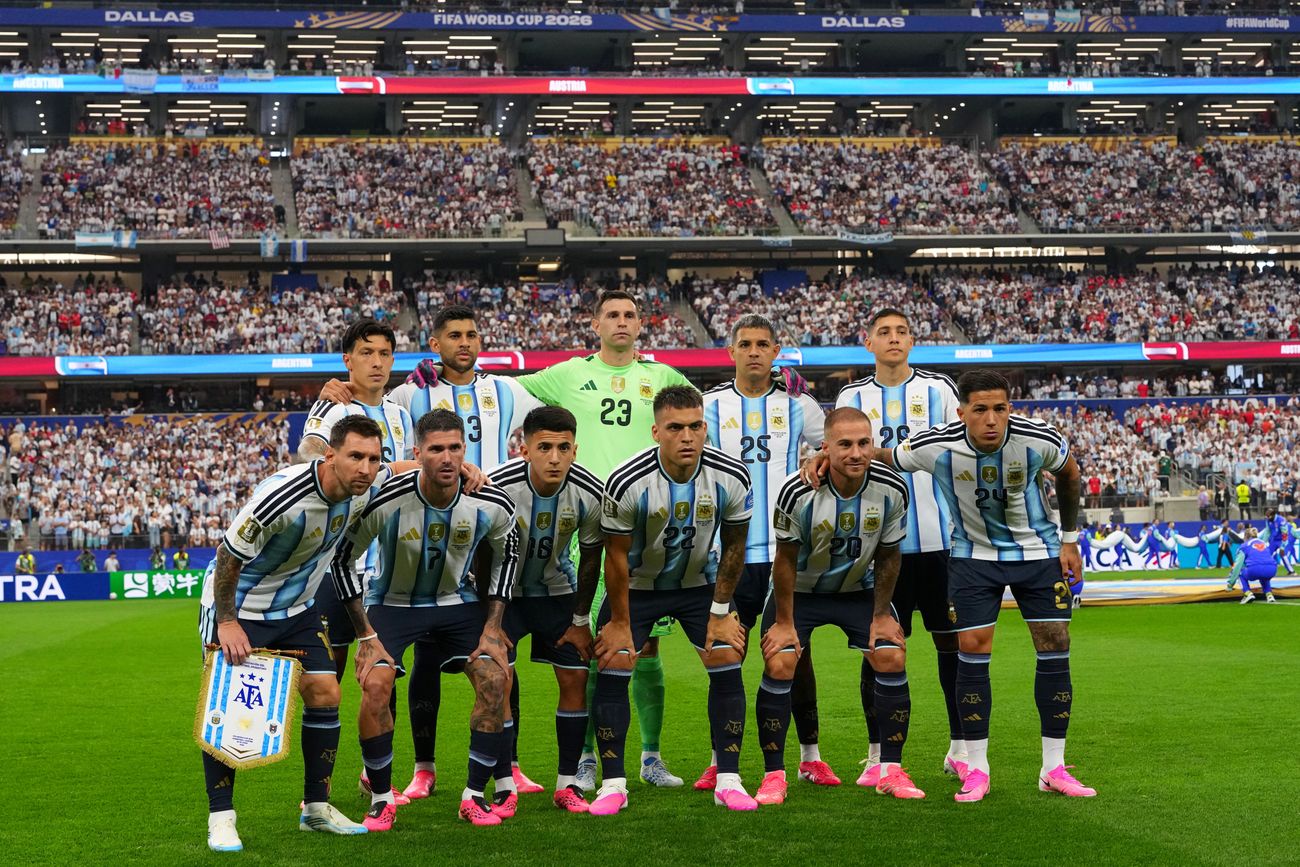 Argentina en su partido ante Austria.