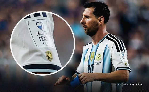 Los parches en las mangas de la camiseta de Lionel Messi en el Mundial 2026.