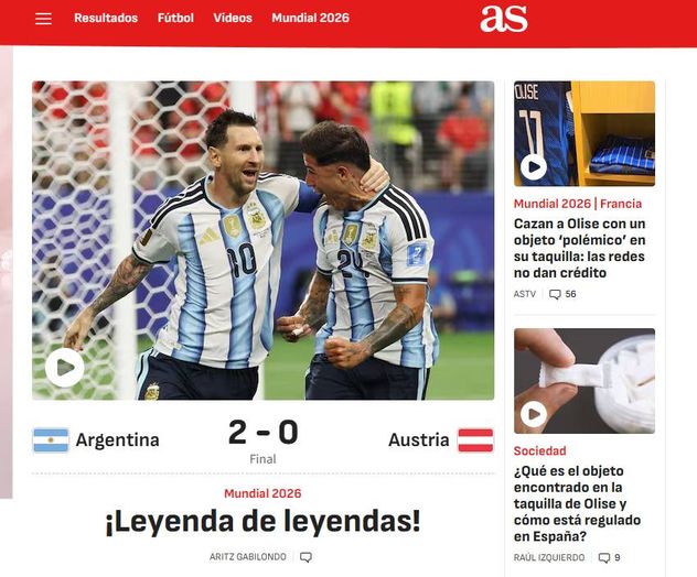 Lionel Messi en las portadas de la prensa mundial.