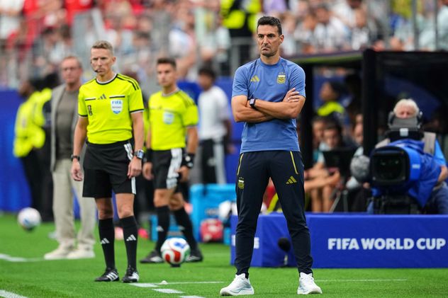 Lionel Scaloni, entrenador de Argentina, en el partido contra Austria en el Mundial 2026. (AP)