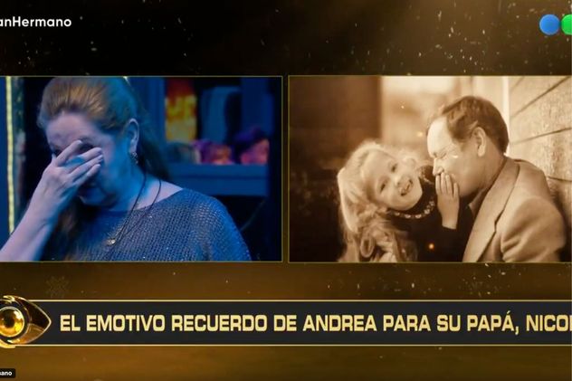 Andrea del Boca rompió en llanto al recordar a su padre, Nicolás, en el Día del padre.