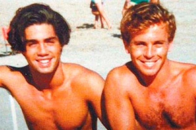 Guido Süller junto a Ricardo Fort cuando eran pareja.