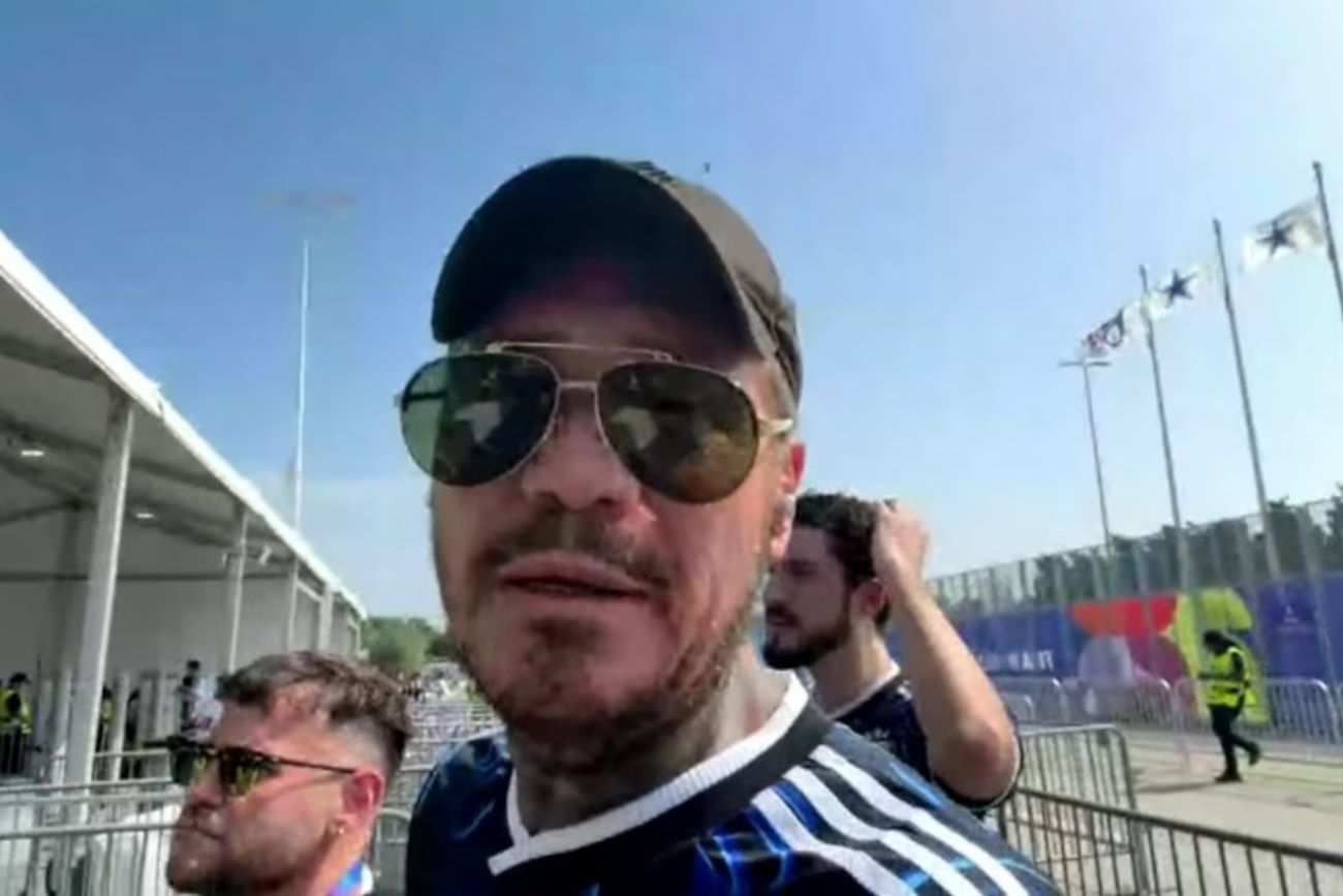 Marcelo Tinelli en Dallas antes de ver el partido de la Selección contra Austria.