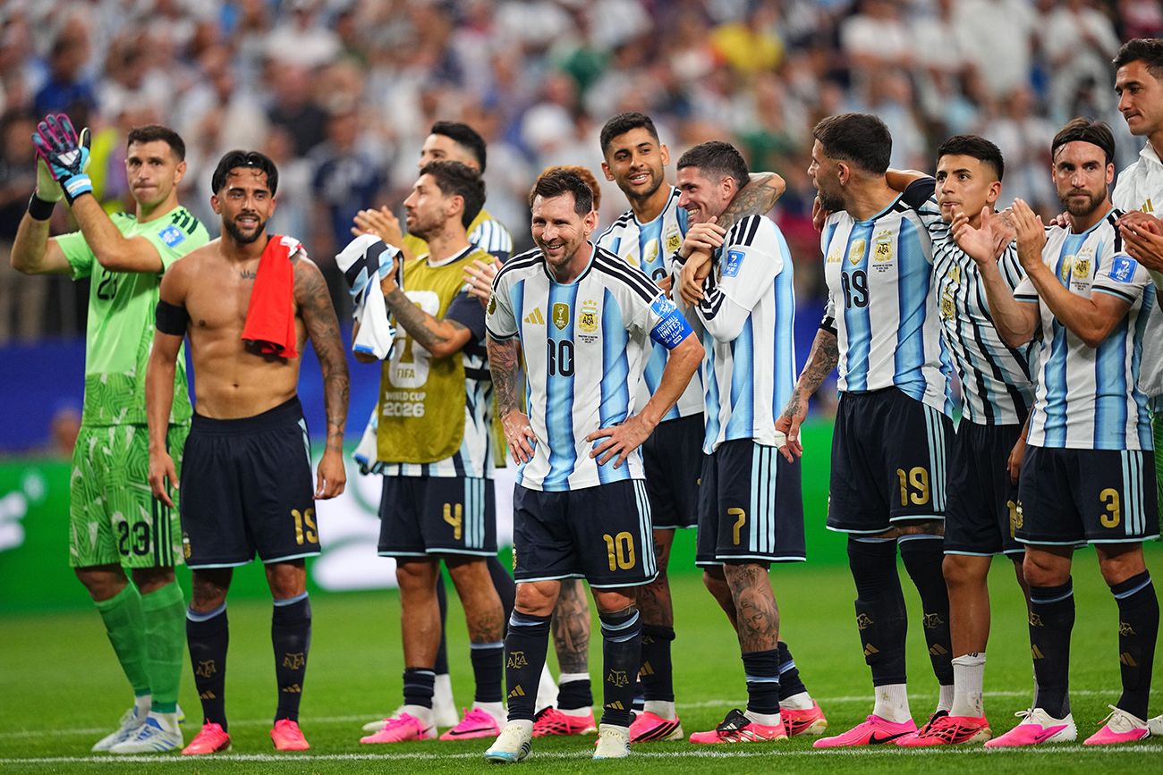La selección argentina tras el partido con Austria.