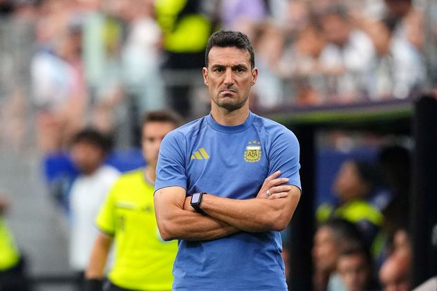 Lionel Scaloni, entrenador de Argentina, en el partido contra Austria en el Mundial 2026. (AP)