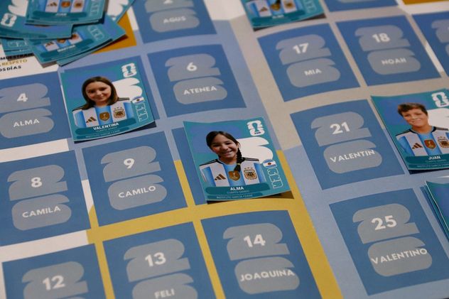 Album de figuritas de alumnos del Instituto García Ferré de Carlos Paz. (La Voz)