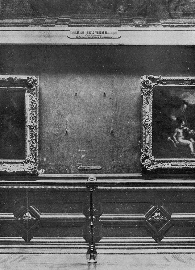 El Museo del Louvre en 1911 sin el cuadro.
