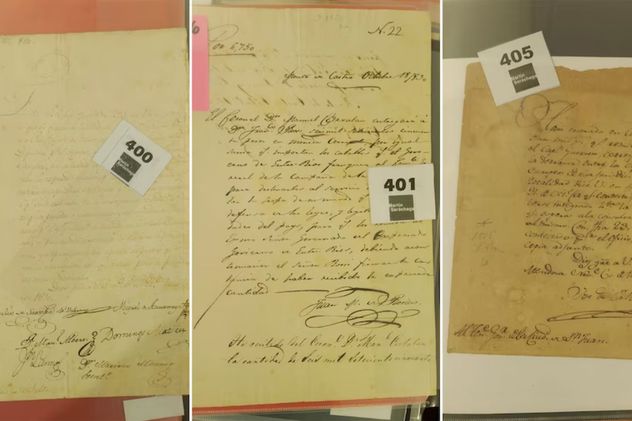 Recuperaron cartas de San Martín y Rosas que iban a ser subastadas de forma ilícita