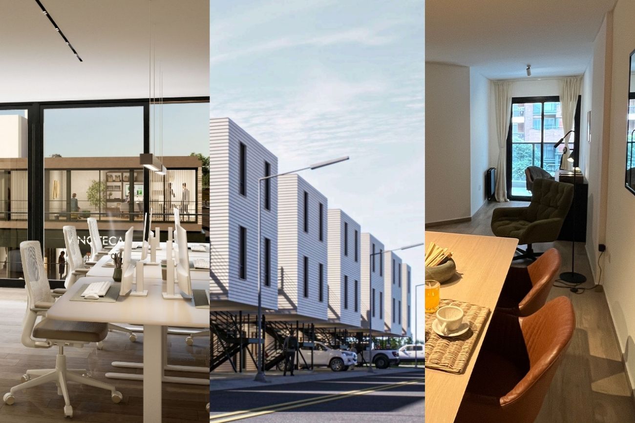 Tres desarrollos, tres mercados y una misma estrategia: diversificar la inversión inmobiliaria entre renta urbana, oficinas corporativas y activos vinculados a la economía productiva.