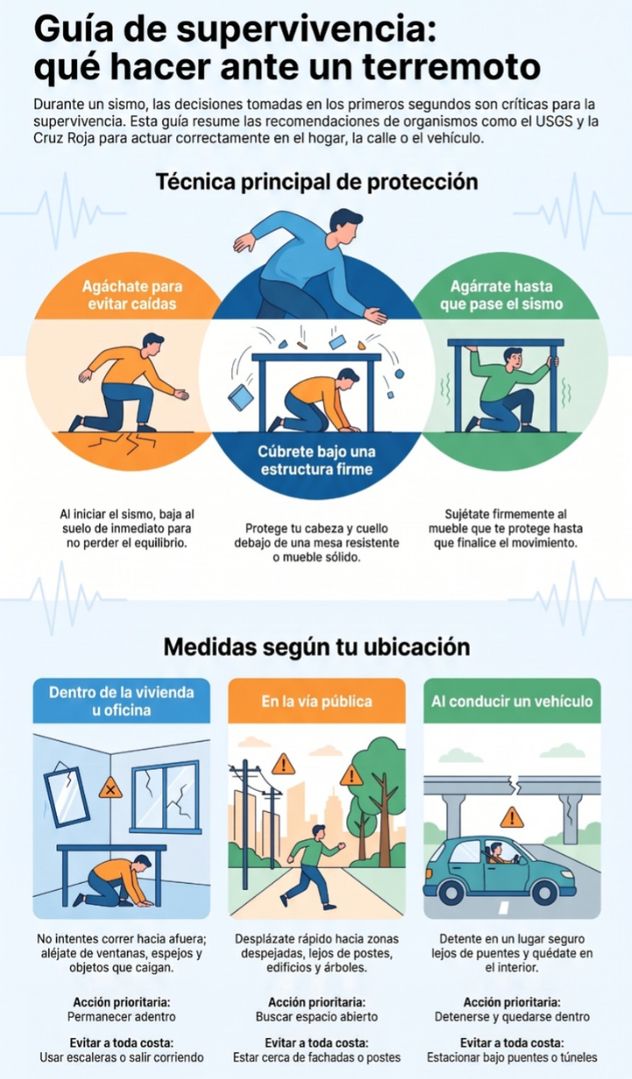 Terremoto: cómo y dónde resguardarse para aumentar las posibilidades de sobrevivir durante un sismo fuerte