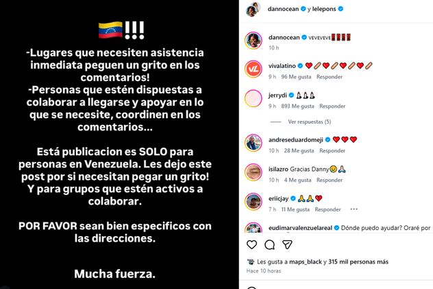 Artistas y figuras en redes se solidarizan ante el devastador terremoto en Venezuela.