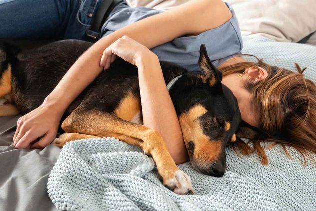 Las consecuencias para los jóvenes de dormir con sus mascotas. 