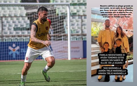 Lucas Trejo, el futbolista cordobés que busca a su familia en medio del desastre ocurrido en Venezuela.